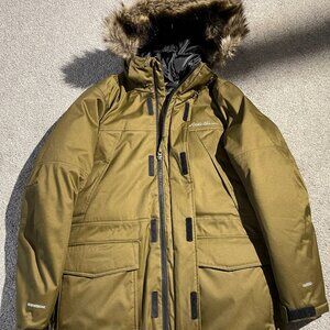 Eddie Bauer Men's Superior Down Waterproof Parka - Brown/Green, Size Medium